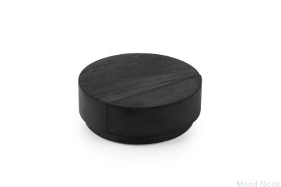 Tope de suelo Knock Madera Lacado Negro Mate