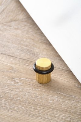 Tope de suelo para puertas Graf Aluminio Oro Cepillado