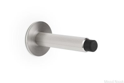 Arpa Vägghängd dörrpropp Aluminium Silver Borstad