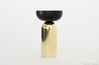 Wieszak ścienny Kokeshi Mix 3052 Mosiężny Polerowany Nielakierowany z Czarnym Aluminium