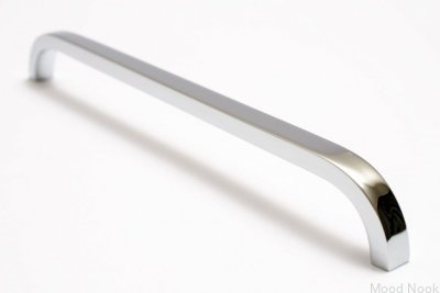 Avlångt möbelhandtag Slim 224 Silver, Stål, Polerat