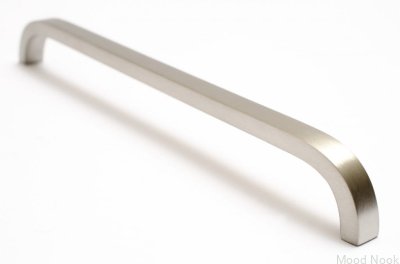Avlångt möbelhandtag Slim 224 Silver, Stål, Borstad