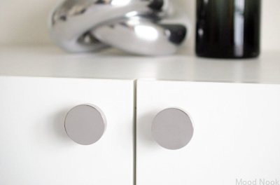 Dot 40 möbelknopp i borstad aluminium