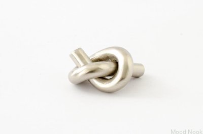 Möbelknopp Knot 35 Borstad Nickel