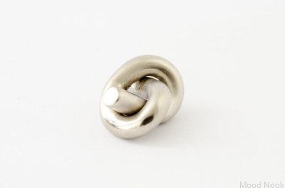 Möbelknopp Knot 35 Borstad Nickel