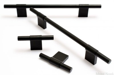 Möbelhandtag Line 342 Svart Aluminium