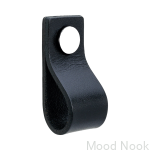 Uchwyt meblowy Loop 65 Czarna Skóra Czarna Stal