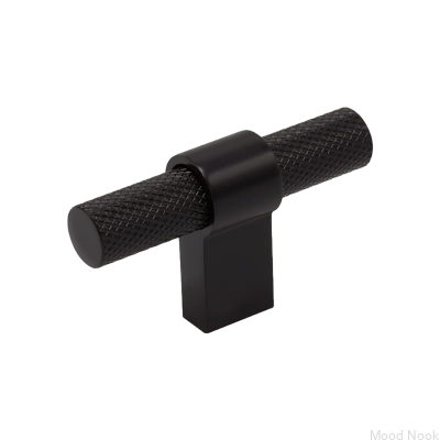 Möbelknopp T-Bar Helix Metal Black