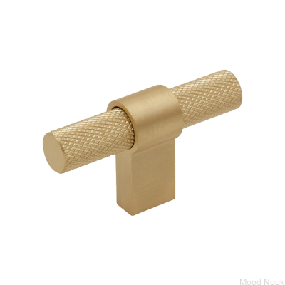 Möbelknopp T-Bar Helix Brushed Gold