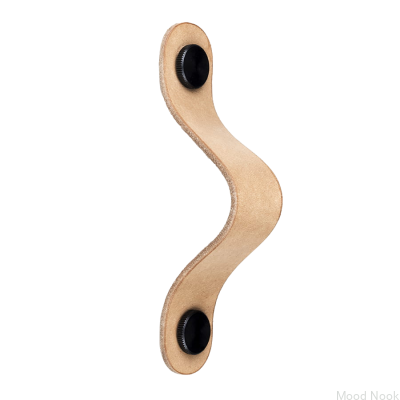 Ручка мебельная удлиненная Pin-Pin Leather с черным