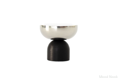 Kokeshi Mix 3032 Möbelknopp i svart aluminium med polerat stål