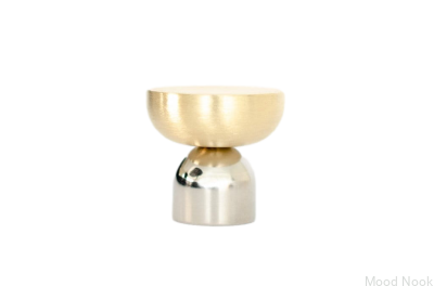 Мебельная ручка Kokeshi Mix 3032 Полированная сталь с матовой латунью