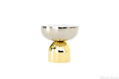 Мебельная ручка Kokeshi Mix 3032 Полированная латунь Неокрашенная с полированной сталью