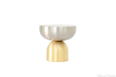 Мебельная ручка Kokeshi Mix 3032 Матовая латунь Неокрашенная с матовой сталью