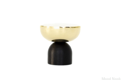 Мебельная ручка Kokeshi Mix 3032, черный алюминий с полированной латунью