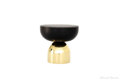 Мебельная ручка Kokeshi Mix 3032 Полированная латунь Неокрашенная с черным алюминием