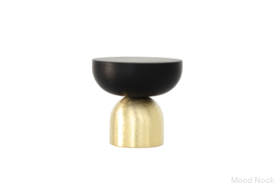 Мебельная ручка Kokeshi Mix 3032 Матовая латунь Неокрашенная с черным алюминием