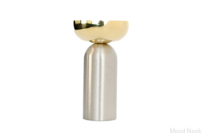 Kokeshi Mix 3052 Настенная вешалка из матовой стали и полированной латуни