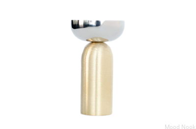 Kokeshi Mix 3052 Настенная вешалка из матовой латуни, неокрашенная, с полированной сталью