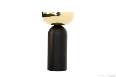 Kokeshi Mix 3052 Алюминиевая черная настенная вешалка с полированной латунью