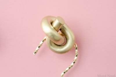 Ручка мебельная Knot 50, матовая латунь, без лака