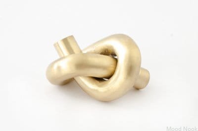 Ручка мебельная Knot 50, матовая латунь, без лака