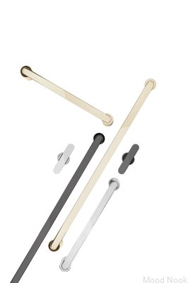 T-Bar Fusion möbelknopp, polerad nickel