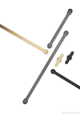 T-Bar Fusion Gold Polerad möbelknopp