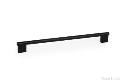 Point 320 längsgående möbelhandtag, svart borstad aluminium
