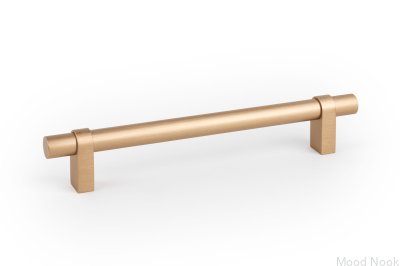 Nobb 192 avlångt möbelhandtag, borstad aluminium, guld