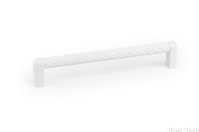 Avlångt möbelhandtag Riss Mini 192 Aluminium Matt Vit