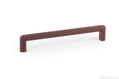 Avlångt möbelhandtag Riss Mini 192 Aluminium Röd