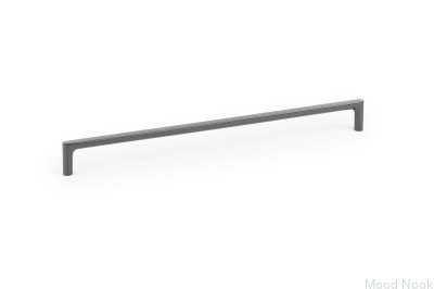 Pura 256 avlångt möbelhandtag, metall, svart titan, polerat