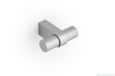 T-Bar Nobb Aluminium Silver Borstad Möbelknopp
