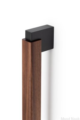  Uchwyt meblowy podłużny dwustronny Duo Big 960 Drewniany Orzech Włoski z Czarnym Aluminium