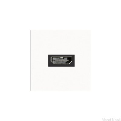 HDMI-Buchsenmodul für Euro-Platte, weiß, britischer Standard