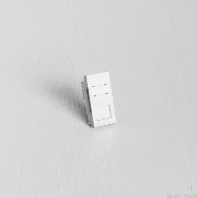 RJ45 CAT6 Buchsenmodul für Europlatte, weiß, britischer Standard
