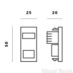 rysunek techniczny modułu do Euro Plate RJ45