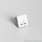 Wkład modułowy z dwoma portami USB biały