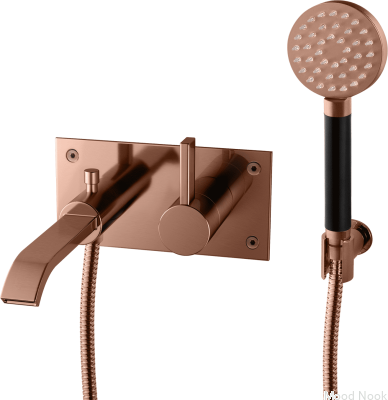 Grifo termostático de pared para bañera ARM036, cobre cepillado, sin pintar