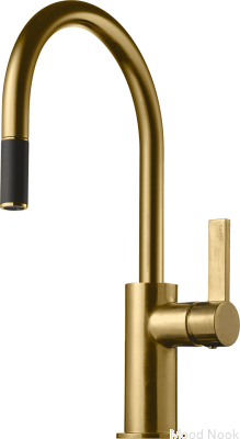 Смеситель для кухни с выдвижным изливом ARM375 Honey Gold Brushed Brass