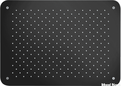 Rociador de ducha tipo lluvia rectangular 450 x 320 ZSOF093 Latón negro mate
