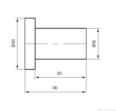 Percha de pared TA243, latón cromado pulido