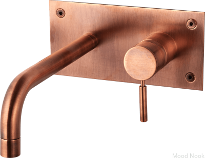 Grifo para lavabo BOX008, cobre cepillado, sin pintar