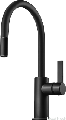 Смеситель для кухни с выдвижным изливом ARM375 Matte Black Brass