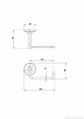 TA235 Portarrollos de papel higiénico Classic, latón cromado