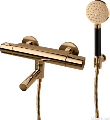 Grifo termostático de pared para bañera ARM026-150 Latón Pulido, Sin Pintar
