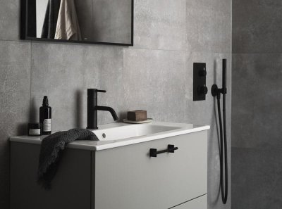 Grifo para lavabo EVM071, cobre cepillado, sin pintar