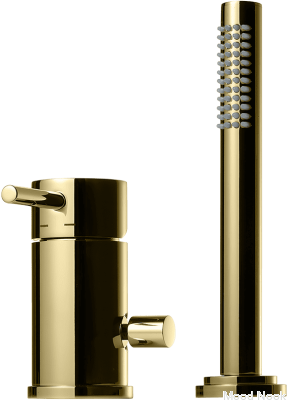 Grifo para bañera con rociador BI048, Latón Dorado Miel