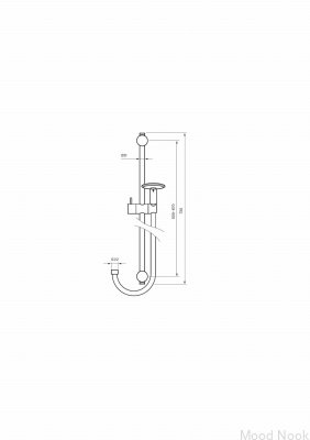 Barra de ducha Jet con soporte de pared regulable ZSAL118 Latón cromado